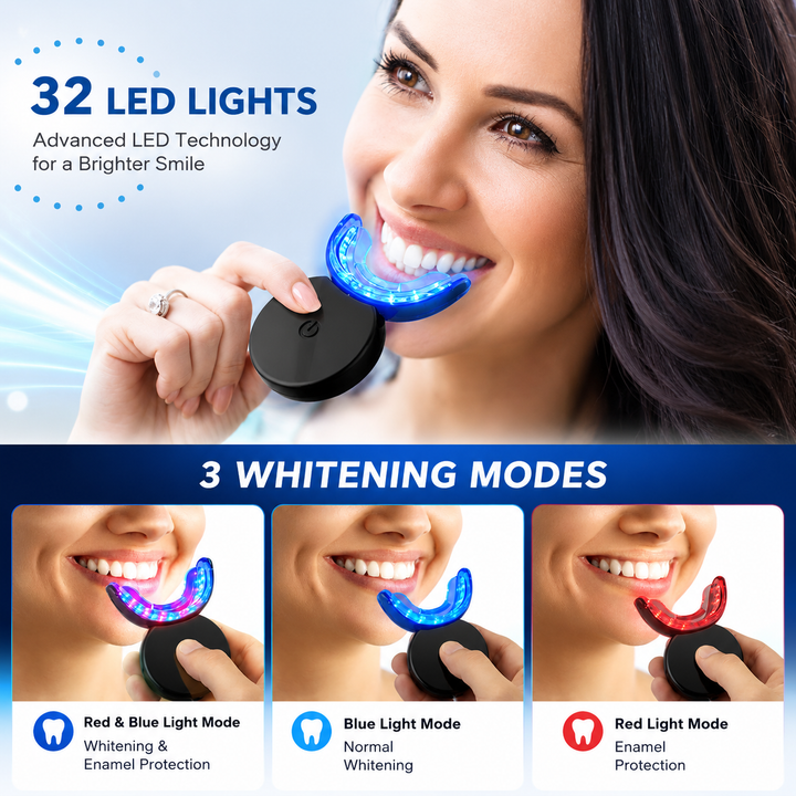 طقم تبييض الأسنان الاحترافي بتقنية LED
